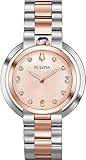 Bulova Orologio Analogico Quarzo Donna con Cinturino in Acciaio Inox 98P174