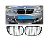 Gangying E81 E87 Griglia Paraurti Anteriore Griglia per BMW 1 serie E81 E87 Griglia Nero Lucido Rene Doppia Griglia Grill 2004 2005 2006 2007