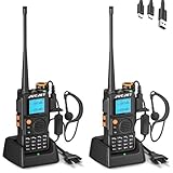 JUCJET K6 Walkie Talkie, Walkie Talkie DualBand con accoppiamento a un tasto, 999 canali, riduzione del rumore vocale, radio ricaricabile ad alta potenza da 2600 mAh per avventure all'aperto(2 pezzi)