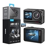 AKASO Brave 8 4K 60FPS Action Cam con Scheda di Memoria MicroSDXC da 64GB, Foto da 48MP Videocamera Subacquea Doppio Touchscreen Grandangolare 16x Slo-mo Stabilizzazione SuperSmooth