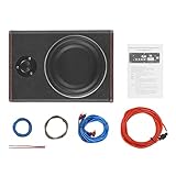 Subwoofer Auto Sottile 7.5cm - 200W RMS/600W Max, Doppia Modalità Vocale+Pure Bass, Montaggio Sotto Sedile, per Esperienza Concerto in Macchina (Compatibile Tutte Auto)