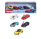Majorette Set di 5 auto Lamborghini 7,5 cm scatola decorata collezione veicoli giocattolo in metallo pressofuso licenza ufficiale a partire da 3 anni (8502105001)