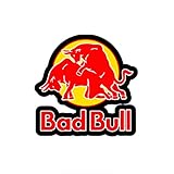 MACMRD Adesivi per Auto 20 * 20 Cm Divertente Bad Red of Bull Grafica Adesivi per Auto E Decalcomanie Adesivi per Auto in Vinile 3D