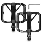PWGHWG Pedali MTB, Paio Pedali Alluminio, Pedali Piatti 9/16" Lavorati a CNC, Pedali per Bicicletta per Principianti, Bici da Strada, da Città