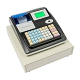 Registratore di cassa elettronico, 48 tasti, cassa commerciale, gastronomia, sistema di cassa con display bidirezionale e doppio display, per vendita al dettaglio/ristorante