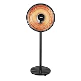 Bimar HR320 Stufa radiante a parabola Solemio, Lampada riscaldante, Stufa radiante infrarossi, Stufa portatile, Potenza regolabile, Oscillazione automatica, Con interruttore di sicurezza ribaltamento