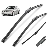 Set spazzole tergicristallo anteriore e posteriore compatibile con BMW Serie 1 E81 E87 116i 116d 118i 118d 120i 120d 123d 130i 2004-2010 20"20"12"