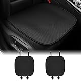 KUNGKIC Per BMW 1, 3, 5, serie X5, X6, F15, F16, F40, F30, G20, F10, G30, X1, F48, X3, G01, G05, set di coprisedili per auto, traspirante, raffreddamento anteriore, accessori interni, 2 pezzi, nero