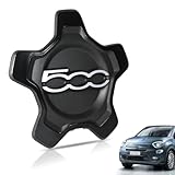 Per 500x Copri Ruota Hup Trim, Un Pezzo Copricerchi 500x Coprimozzo 500x Accessori 500x Di Aggiornamento 735626312 735626311 Sostituzione per 500x Bianco A (1 PCS Bordo nero Testo bianco)