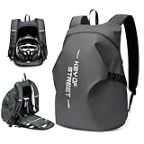 WEPLAN Zaino per Casco Uomo Donna Zaino da Moto Zaino Portacasco da Moto Borsa Porta Casco Moto Impermeabile Zaino da Portacasco Cinturino per Casco da Moto Borsa Porta Casco Moto,Grigio