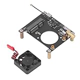 Scheda di espansione, convertitore di tensione integrato Modulo 4G 3G HAT Slot per scheda SIM Buona compatibilità Interfaccia USB con ventola di raffreddamento per trasmissione dati in downlink