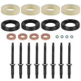 EFUTURETIME 1.6 HDI Diesel Iniettore Set di Guarnizioni con 8 Viti, Iniettori O-Ring Kit 198185 198299 1982A0 Compatibile con Citroen, Peugeot