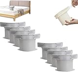 LAIKAIEU Ferma Lenzuola con Strisce di Blocco, Clip di Fissaggio per Impieghi Pesanti, Supporto per Lenzuola Non Slip, per Materasso per Tutte Le Dimensioni, Biancheria da Letto (Grigio-8pcs)