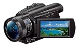 Sony FDR-AX700 Videocamera 4K HDR Con Sensore CMOS Exmor RS Stacked Da 1", Fast Hybrid AF, Ottica Grandangolare Zeiss 29.0 Mm, Zoom Ottico 12x, S-Log3 E HLG, Nero