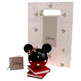 DLM-A770 Bomboniere 12 utili Fermacarte cm 8x7x7 Minnie su libri Disney con 12 sacchetti abbinati per Battesimo Comunione Cresima Compleanno Laurea Segnaposti Confettate