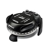 G3 Ferrari G1000610 Pizza Express Delizia, Forno Pizza, 1200 W, Termostato regolabile 400°C, Pizza fragrante in 5 minuti, Doppia resistenza riscaldante, Ricettario e Palette inclusi Nero