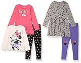 Amazon Essentials Disney | Marvel | Star Wars | Frozen | Princess Set di Capi da combinare e Abbinare Bambine e Ragazze, Pacco da 5, Amore/Minnie/Unicorni, 4 Anni