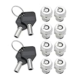 ECSiNG 4pcs 12mm Interruttore A Chiave SPST Blocco Chiave Elettronico Parte Riparazione 12mm 2 Posizioni Interruttore A Pulsante Con Blocco Chiave On-off 1A/125VAC, 0.5A/250VAC