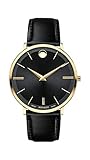 Movado Ultra sottile Sunray Dial Uomo Orologio 0607087 Nero