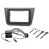 Sound Way Kit Montaggio Autoradio Mascherina Adattatore 2 DIN, Cavo ISO, Chiavi Smontaggio, Adattatore Antenna Compatibile con Seat Altea 2004-2015, Toledo 2004-2009