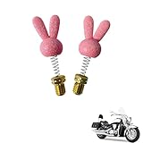 2pcs tappi specchietti moto Compatibile con Suzuki Intruder C 1800,decorazione personalizzata, con morbida gomma ammortizzante,accessori decorativi tuning(pink)