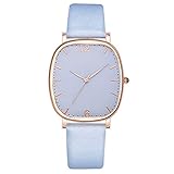 Cinturino in tinta unita orologi al quarzo per le donne orologi in pelle Running Secon orologio sportivo orologio sportivo pianeti, blu cielo, misura unica