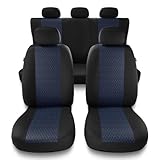 Mossa Coprisedili compatibili con Peugeot 307 I, II (2001-2012) - fodere sedili auto - set coprisedili auto universali - PF-BL