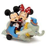 Disney Store Official giocattolo a retrocarica Topolino e Minnie, 8 x 13 cm, con Dumbo, adatto dai 3 anni in su