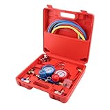 Set di manometri professionali R134a per condizionatore d'aria A/C, con tubo di ricarica a colori 1,5 m, HVAC, 152,4 cm