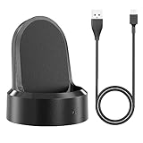 Caricabatterie Compatibile con Samsung Gear S3 / Gear S4 / Gear S2 Smartwatch, Caricatore Qi Wireless Dock di Ricarica per Smartwatch Samsung Gear Classic/Frontier con Micro USB Cavo