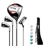 Set da Golf da Uomo,Set Completo per Principianti,4 Mazze da Golf e Sacca con Carrello,Stecca in Grafite,Mano Destra