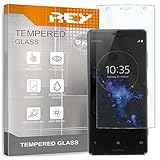 REY Pack 2X Pellicola salvaschermo per Sony Xperia XZ2 Compact, Vetro temperato, di qualità Premium