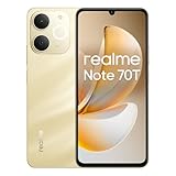 realme Note 70T Smartphone 4GB+128GB Oro, Schermo 6.75 pollici, Refresco a 90Hz, Batteria 6000mAh, Ricarica Rapida 15W, Fotocamera de 18MP, Chipset Octa-core, IP54