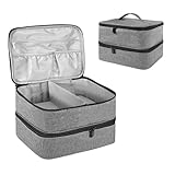 BOHEMIABY Porta Smalti Organizer, Borsa Porta Smalti può Ospitare 30 Smalto Unghie, Scatola da Viaggio Per Smalti, Valigia per Unghie Professionale Mettere Fornetto Unghie Semipermanente (Grigio)