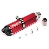 51mm universale tubo marmitta di scarico moto Doppio foro esagonale modifica 2 pollici DB Killer tubo di scappamento moto in acciaio inox parti di modifica tubo di coda,Adatto per scooter dirt bike,C