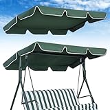 MEYAGOT Parasole Universale, Tetto Di Ricambio Universale, Tettuccio Parasole Per Altalena Hollywood, Tetto Di Ricambio Per Altalena Hollywood 195 * 125 * 15cm(Verde)