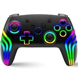 NITHO NEXUS Wireless Controller Compatibile con Switch/Switch 2/PC/Android/iOS, Gamepad con LED RGB, Trigger effetto Hall, Giroscopico a 6 assi, Turbo, Joystick ergonomico - Nero