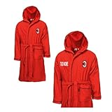 HERMET SRL Accappatoio Milan Ufficiale Microspugna Adulto Bambino Personalizzabile