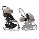 Passeggino Stokke YOYO3 con Newborn Pack - Include telaio nero, YOYO 6+ Color Pack (Taupe) e 0+ Newborn Pack (Taupe)