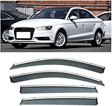 THNIKK Deflettori d'Aria per Audi A6 2006-2011, Auto Finestra Laterale Deflettori Antivento Visiere Visori Parapioggia Paravento Visiera Deflettori Finestrini