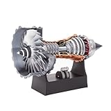 Zynflow TRENT900 Turbofan Jet Engine Model, SKYMECHMAN TR900 Motore aeronautico Turbofan funzionale fai da te, modello di montaggio stampato in 3D (versione KIT dinamico/50 pezzi +)