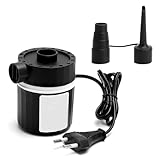 TNSLAND Pompa Elettrica per Materasso Gonfiabile, 2 in 1 Gonfiaggio e Sgonfiaggio con 3 Ugelli, Pompa Gonfia Materassino Elettrico Portatile, Portable Pump per Gommone Sacchi Sottovuoto Salvagenti