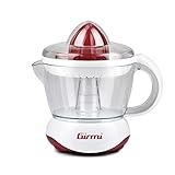 Girmi SR02 Spremiagrumi Elettrico, 25 W, Doppia rotazione, Capacità 700cc, Doppia coppa di spremitura piccola e grande, Rosso/Bianco