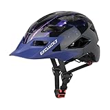 Casco Bici Bambino, Exclusky Casco Bici Bambina MTB Enduro con Visiera per BMX Skateboard Scooter Monopattino Roller Ciclismo 50-57cm (5-13 Anni)