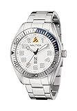Nautica N83 N83 Finn World - Orologio da polso da uomo, in acciaio inox, modello NAPFWF203, colore: argento, Argento, Cinturino