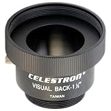 Celestron 93653-A Adattatore metallico Visual Back da 1,25’’ - Si inserisce nei telescopi Celestron da 5’’ a 11’’ Schmidt Cassegrain, compatibile con accessori da 1,25’’, nero