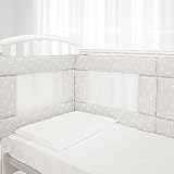 Babysanity - Paracolpi Lettino Ad Alta Traspirazione Dotato Di Sistema Baby Air Mesh Il Paracolpi Culla Morbido ma Consistente Garantisce al tuo Bambino un Ambiente Sicuro per la Nanna (Stelle Grigio)