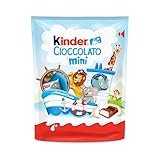 Kinder Cioccolato Mini - 20 Mini Barrette Ripiene al Latte e Ricoperte di Finissimo Cioccolato Puro Cacao, Senza Glutine, 120 Gr