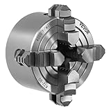 VEVOR Set di Mandrino per Tornio a ４ Griffe Diametro da 80 mm, Mandrino Autocentrante Materiale Principale HT300 Intervallo di Serraggio tra 5-80 mm con Viti di Fissaggio per Tornio per Legno Metallo
