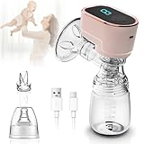 Anluomafuy Tiralatte Elettrico, Tira Latte Neonati Portatile, 3 Modalità e 9 Livelli con Display a LCD, Tiralatte in Silicone, Pompa per Allattamento Senza Dolore Per La Casa e i Viaggi
